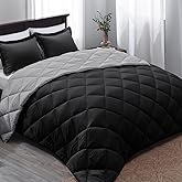 Basic Beyond California King Comforter Set, Black Comforter Set California King for All Seasons, 1 Comforter 104"x96" and 2 Pillow Shams 20"x36"+2"