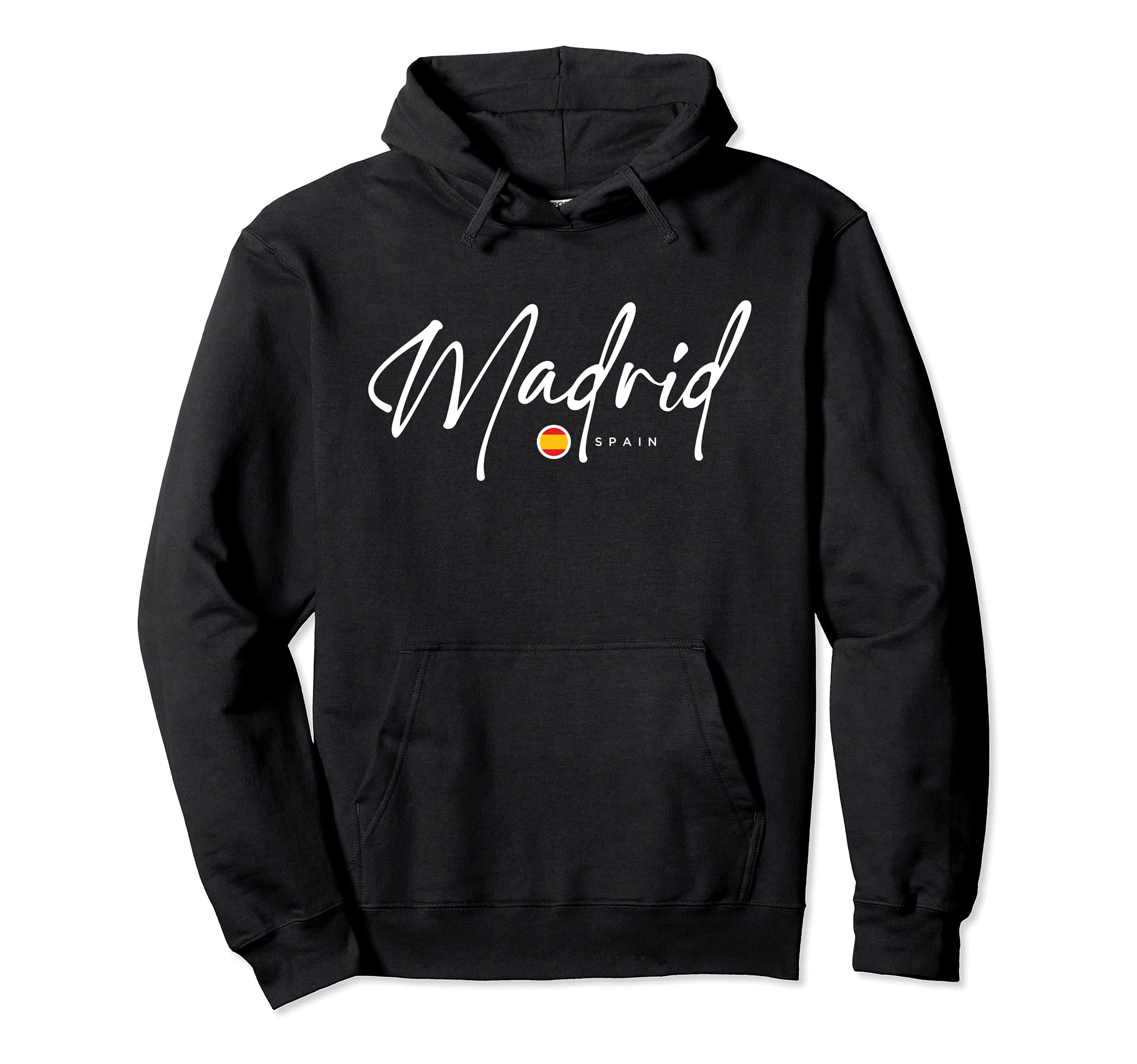 Madrid Spain Flag Pullover Hoodie