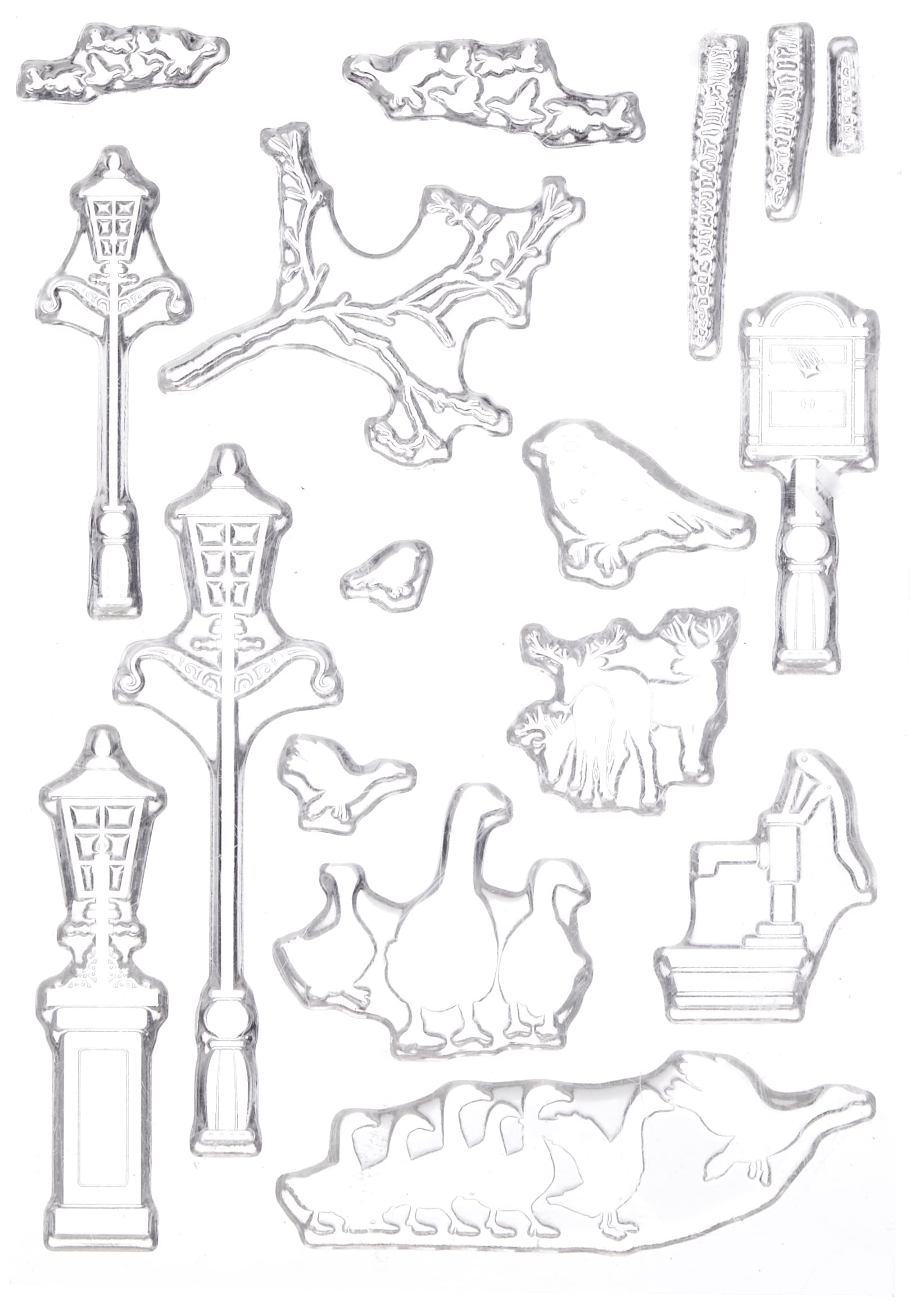 Card-io Christmastide Clear Stamp Set, Synthetic Material, 21 x 10.9 x 0.4 cm