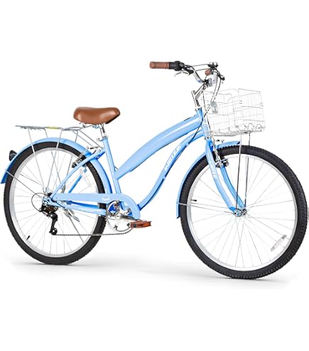 thumbnail image 2 of Bikes For Adults YITAHOME 24" & 26" Beach Cruiser Bike – 7 Speed & Single Speed, Step-Through Frame For Adults, With Fenders Mens Bicycle 2 of 12