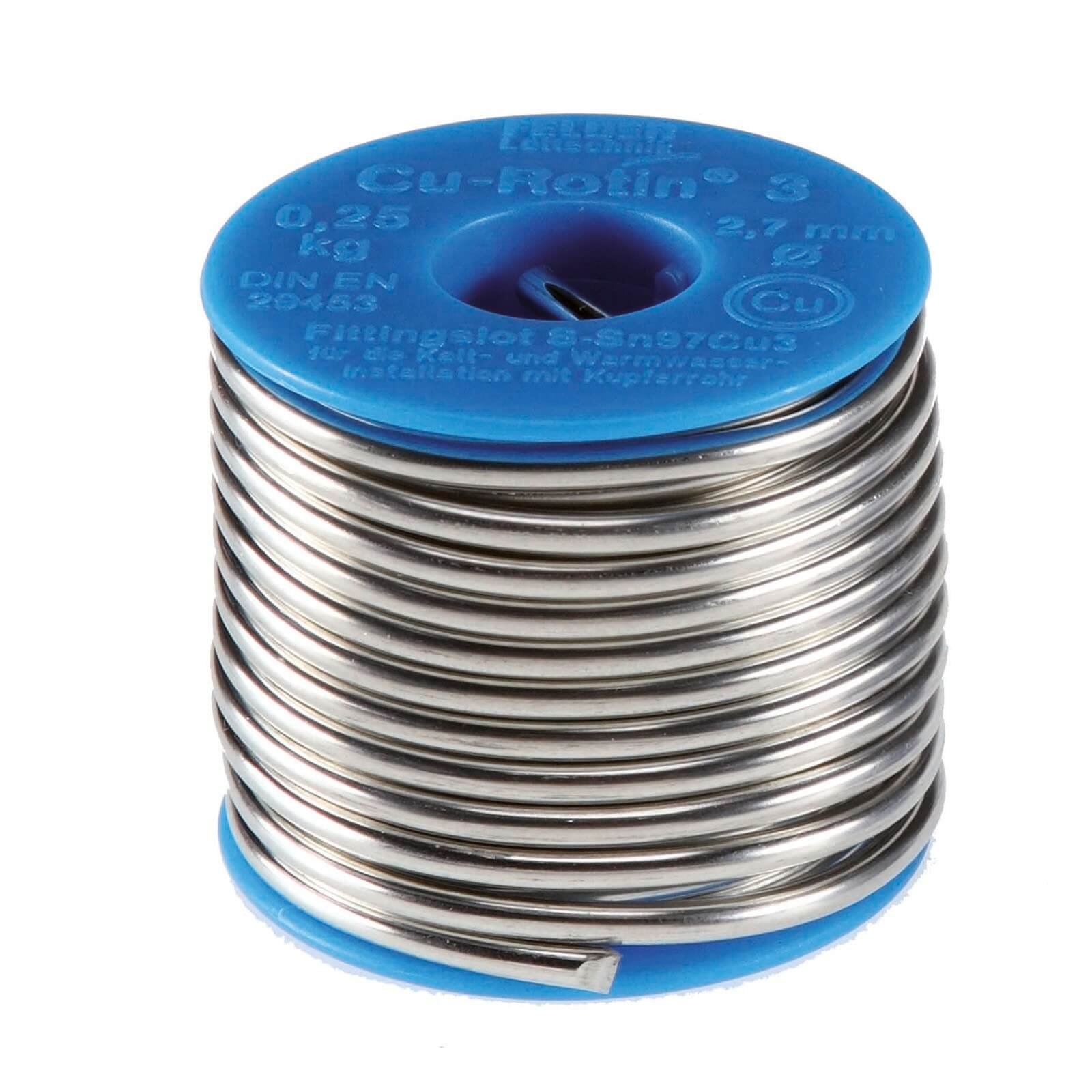 Felder Loettechnik Cu-Rotin® 3 Soldering Tin, Lead-Free Spool Sn97Cu3 0.250 kg 2.7 mm