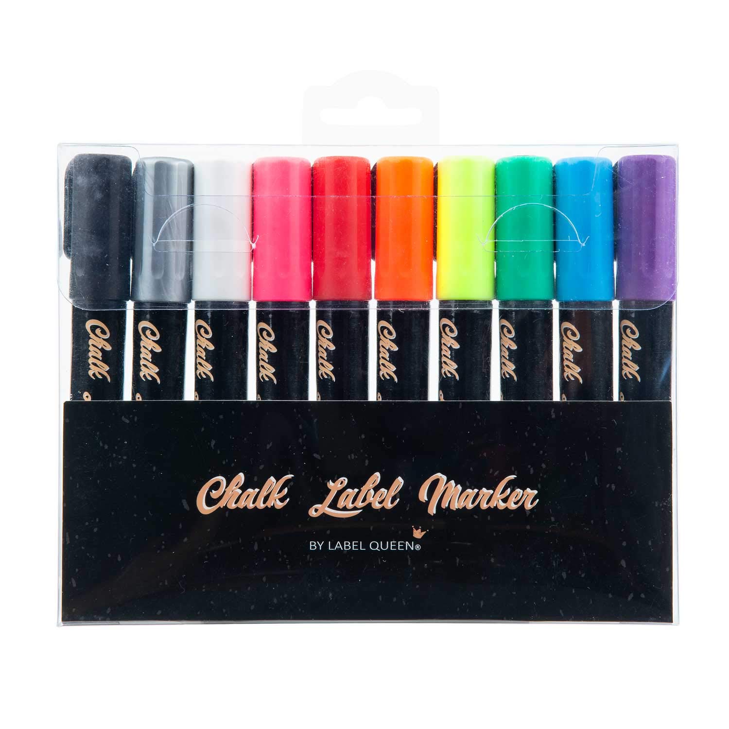 5mm Chalkboard Chalk Pens - Pack of 10 Classic Earth Colors | Non Toxic Wet Erase Liquid Chalk Ink Pens | 5mm Chisel Nib