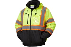 SRsafety High Visibility Safety Jacket,Reflective Waterproof Jacket with Black bottom,Construction Work Jacket for Men/Women