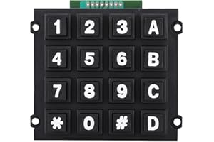 Archuu 4x4 Keypad MCU Board Keyboard Modules with 16 Keys 4x4 Push Buttons External Big Keypad Array Switch Tactile Keypad for MCU