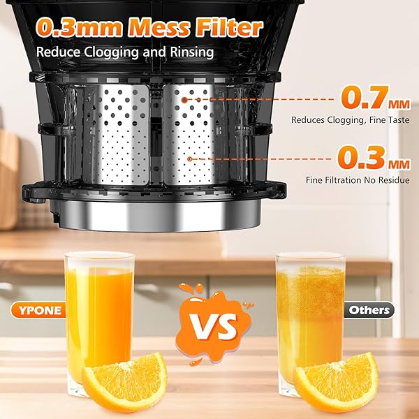 JUICER MACHINES WITH 5.8″ LARGE FEED CHUTE, COLD PRESS JUICER FOR WHOLE VEGETABLES AND FRUITS 400W, SLOW MASTICATING JUICER EASY TO CLEAN JUICE EXTRACTOR MACHINE HIGH JUICE YIELD