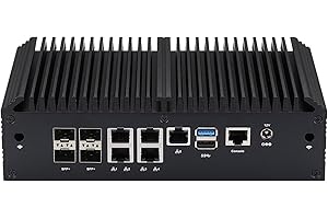 QOTOM Q20331G9-S10 Mini PC - Intel 8-core Atom C3758R CPU, 4X 10G SFP+, 5X Intel 2.5G LAN, Industrial Mini PC Firewall Gatewa