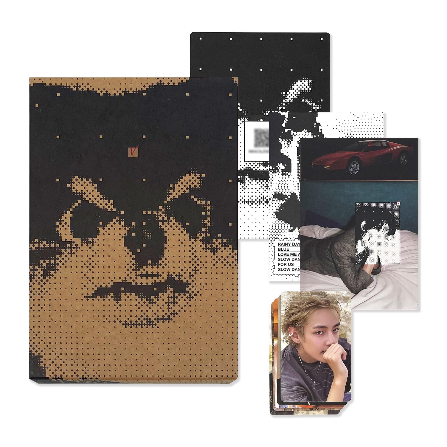 V - [Layover] (WEVERSE ALBUMS Ver.) Out Box + Photobook + Lyric Book + Photocards + QR Card + 2 Extra Photocards