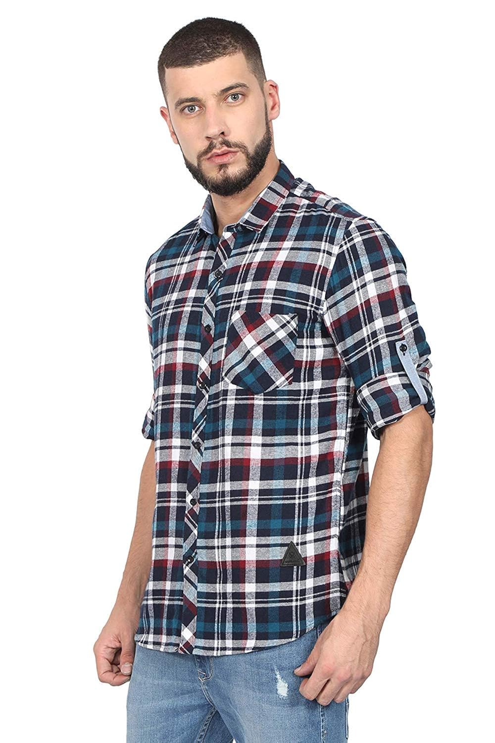 versatyl 100% cotton slim fit casual shirts for men full sleeves