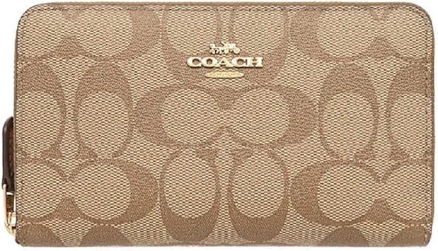 coach zip around card case