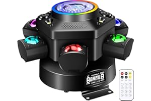 Sklydron Moving Head DJ Lights with Kaleidoscope Beam Effects,540° DMX Lighting & 180° 6 Arms Rotation,Luces DJ Profesional with Remote Supports Starlight,Sound Activated for Party Club Wedding Bar