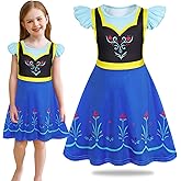 Sukyfecde Princess Dress Up for Girls Halloween Costumes Kids Dress Up Cosplay Clothes Toddler Christmas Birthday Outfit