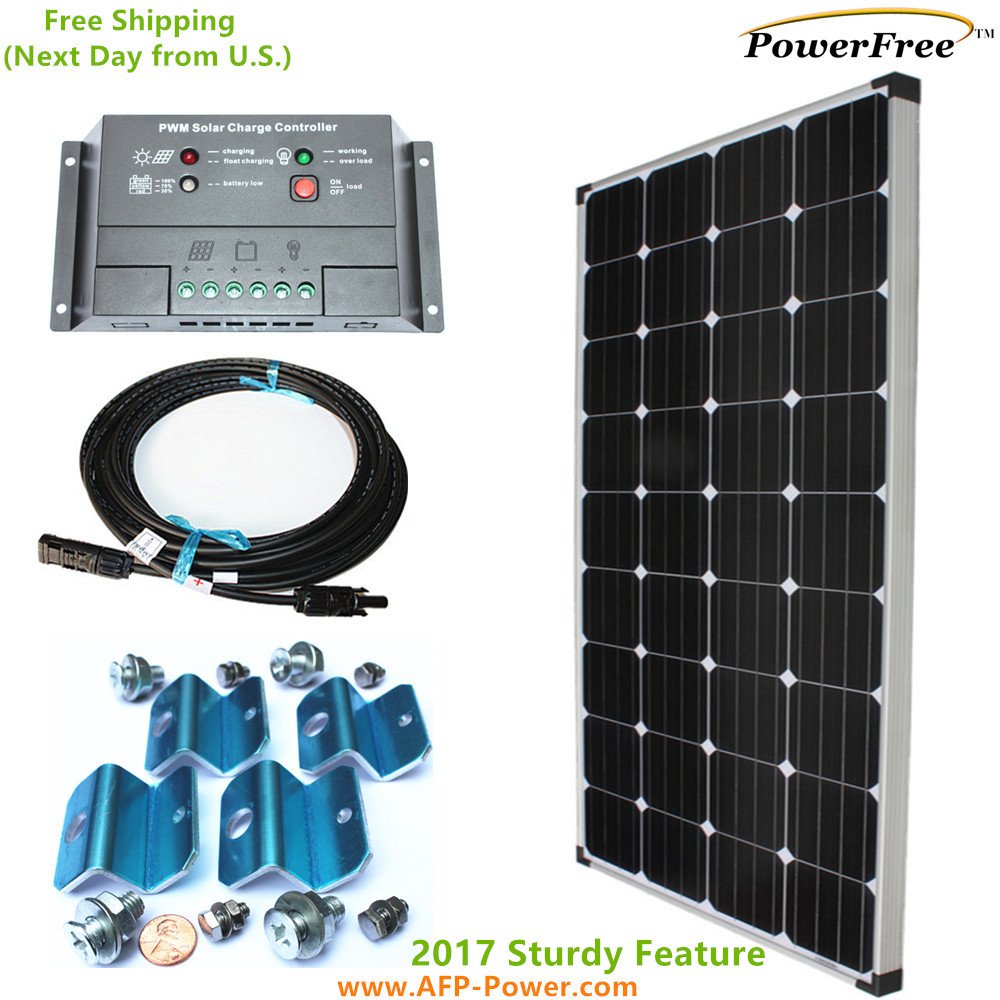 MonoPlus Solar Cell 150w 150 Watt Panel Charging Kit for 12v Battery RV