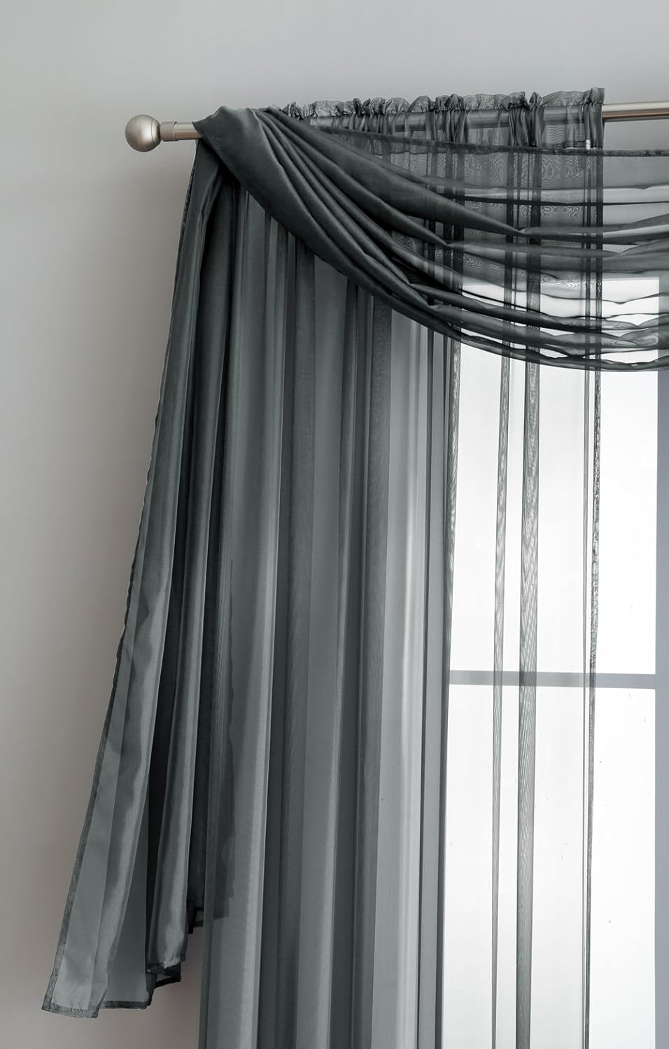Best sheer curtains for living room with valance
