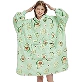 Krifey Wearable Blanket Hoodie, Oversized Sherpa Fleece Sweatshirt with Giant Pocket, Birthday Gifts for Women, Mom, Sister, Avocado