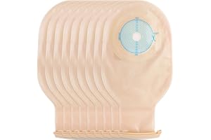 RLOVAL 20 PCS Colostomy Bags, One Piece Drainable Pouches for Ileostomy Stoma Care, Ostomy Bag Cut-to-Fit (Max 65mm), Ostomy Supplies, Hydrocolloid, Non-irritating, One Piece Hydrocolloid (Model A)
