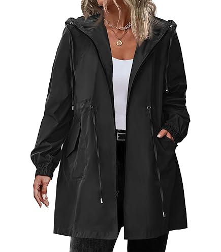 Amazon.com: RITERA Plus Size Women'S Rain Jacket Plus Size Long