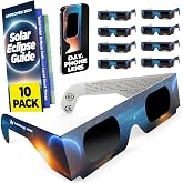 Medical king Solar Eclipse Glasses 10 pk ISO 12312-2 and CE Certified Glasses For Safe View Solar Eclipse 2026 The Eclipse August 12, 2026 With 2 Phone Lenss