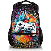 FLEXIMX Boys Backpack for School Kids Toddlers Gaming Lovers, Gamer Backpacks Dourable Bookbag for Kindergarten Primary Preschool