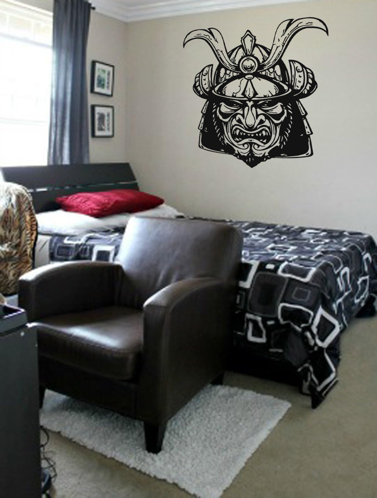 STICKERSFORLIFE ik972 Wall Decal Sticker Samurai Warrior mask Soldier Bedroom