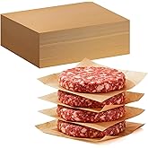 TROUSKAIG 220pcs 6x6in Unbleached Parchment Paper Sheets Squares for baking, Small Precut Brown Non-Stick Baking Parchment Hamburger Patty Paper Liners for Oven, Bread, Cakes, Airfryer Liners