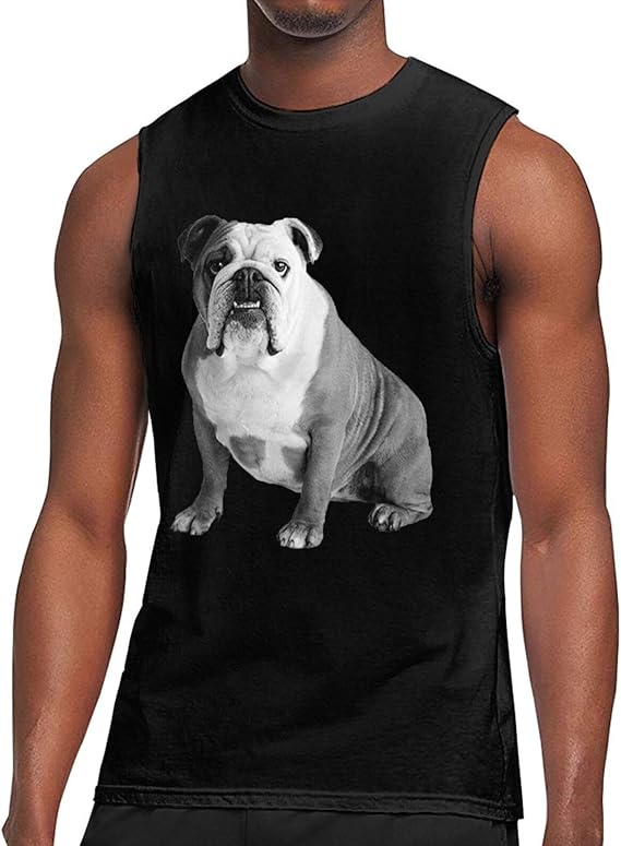 N //A English Bulldog Dog Men's Tank Tee Training Sports
