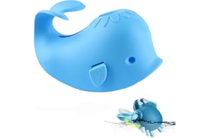 GKGOGO Bath Spout Cover, Universal Whale Bathtub Faucet Baby Shower Protection Cover with A Gift for Kid Toddler Bath Safety (Blue)