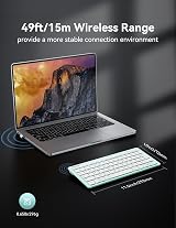 TECKNET 2.4G Wireless Keyboard UK Layout Compact Silent 12 Months Battery view 3