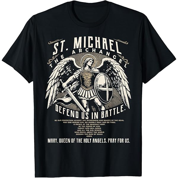 Amazon.com: St Michael The Archangel Catholic Saint Religious T