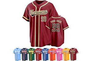 No.6Customized Custom Baseball Jersey Personalized Uniform Shirts Stitched/Printed Name Numbers Sports Fans for Men Women Boy