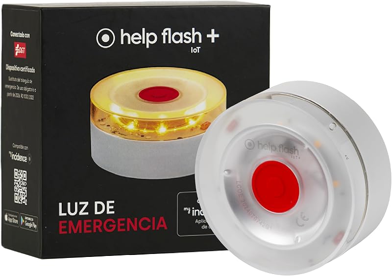 +, Luz de Emergencia V16 con Geolocalización y más de 290 candelas de potencia, Exigible a partir de 2026, Conectada con DGT 3.0, Señal V-16 para Coches, plan de datos incluido