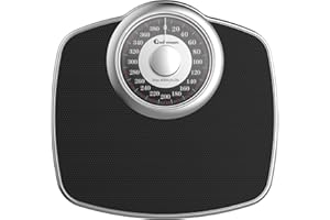 Adamson A25 Scales for Body Weight - Up to 400 LB - New - 5.3" Dial on 12.4" x 10.2" Platform - Anti-Skid Rubber Surface - Bathroom Scale Analog - Durable with 20-Year Assurance - Silver