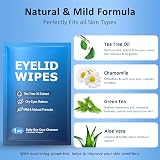 ProCIV 60Pcs Tea Tree Eyelid Wipes for Blepharitis Eyelid Cleaning view 2