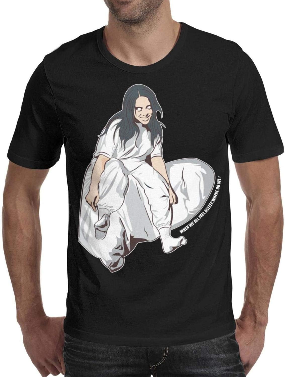HGTYUS Man's Billie-Eilish- O-Neck Short Sleeve Cotton tee Shirt