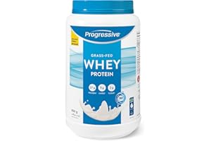 Progressive Grass-Fed 100% Whey Protein Powder Unflavoured, 27g of New Zealand Whey Concentrate per Scoop for Muscle Gain, Pa