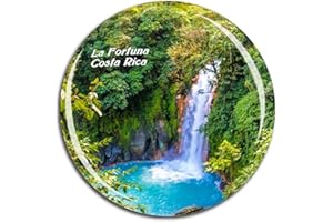 La Fortuna Waterfall La Fortuna Costa Rica Fridge Magnet 3D Crystal Glass Tourist City Travel Souvenir Collection Gift Strong