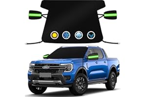 Housse de pare-brise pour pare-brise de voiture magnétique et anti-neige en tissu Oxford 600D très résistant - Convient à la 