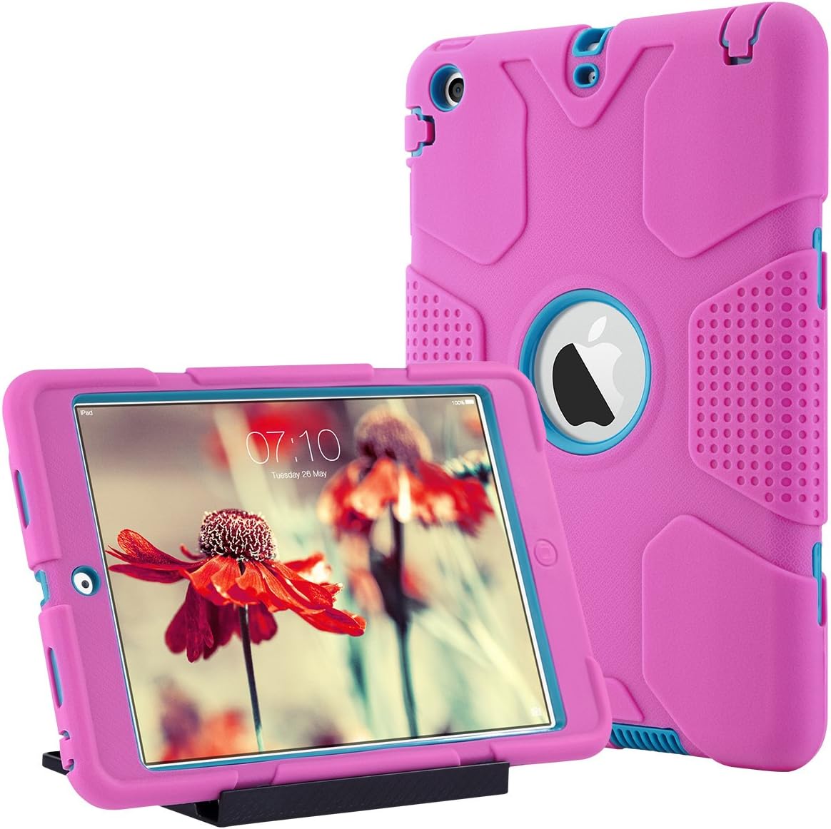 ULAK Coque iPad Mini 1 2 3, Étui Housse iPad Mini Protection Antichoc avec Support Coque pour