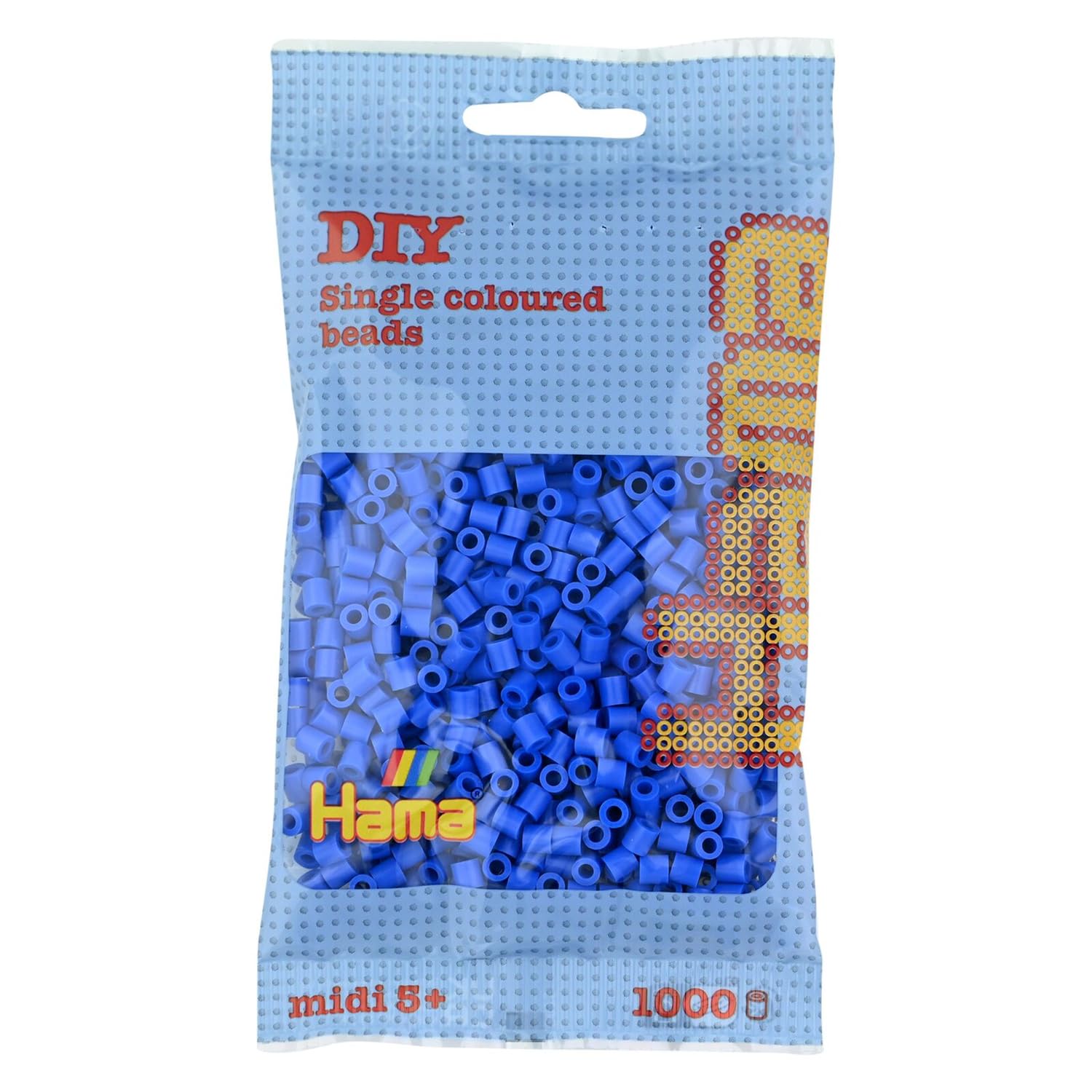 Hama Beads Bag | Approx. 1000 Midi Fuse Beads | Mosaic Decoration Arts & Craft for Creative Children Ages 5+ | Light Blue