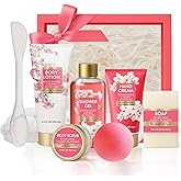 Spa Luxetique Gifts for Women 8pcs Bath and Body Works Gift Set for Women Cherry Blossom Spa Gift for Womens Self Care Birthday Gifts for Womens Wife Sister Girlfriend Friend Valentines Day Gift