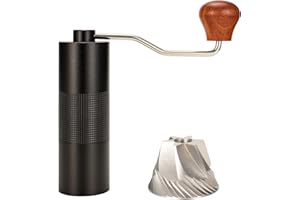 IKAPE Manual Coffee Grinder, Hand Espresso Grinder, Capacity 30g Coffee Bean Grinder with Conical Hexagonal Burr, 12 Adjustable Grinder Degree Setting