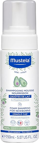 Mustela Foam Shampoo for Newborns 150ml Tear-Free Natural 99% Avocado Polyphenol view 1