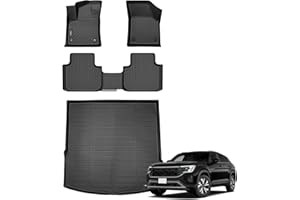 ANBINGO® Floor Mats & Cargo Liner for VW Atlas Cross Sport 2020 2021 2022 2023 2024 2025 2026 (5 Passenger), SE/SEL/SEL R-Line/SEL Premium R-Line, Waterproof Car Floor Liners Full Set