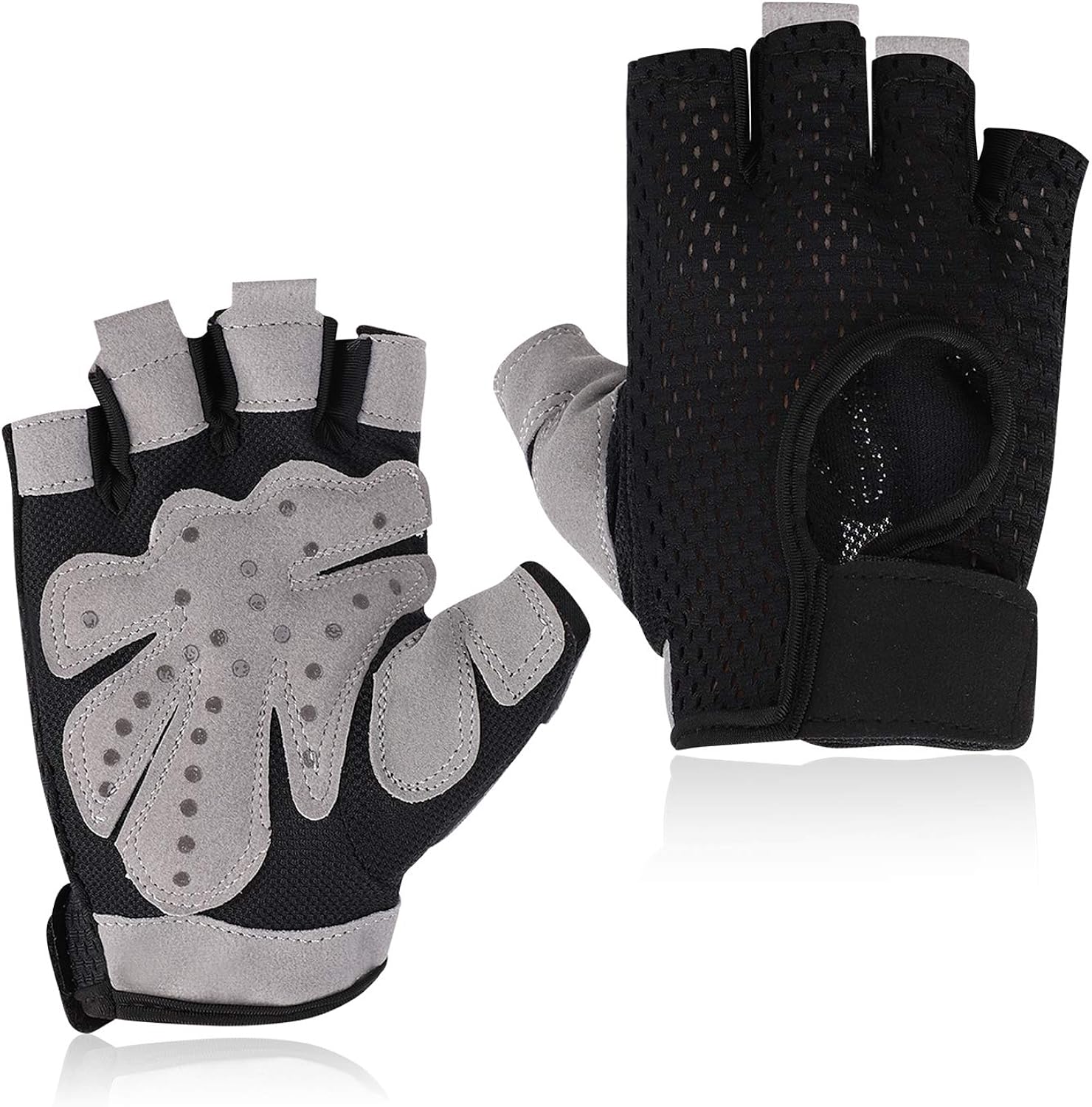 Fitness Gloves Men Half Finger Cycling Driving Gloves Anti-skid GYM Training Gripper Gloves Callus Guard Workout Weight Lifting Gloves Sports Mountain Road Biking Yoga Gloves Motorbike Riding Mittens - Image 3