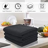 VIVOTE Microfibre Tea Towels 40x56cm 380gsm Black No Fluff Quick Dry Laundry view 4