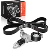 A-Premium Engine Serpentine Belt Drive Kit with Tensioner | Compatible with Toyota Camry 2007-2009 &amp; Pontiac Vibe 2009-2010, 2.4L