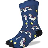 Good Luck Sock Men's Unicorn Socks, Adult, Shoe Size 7-12