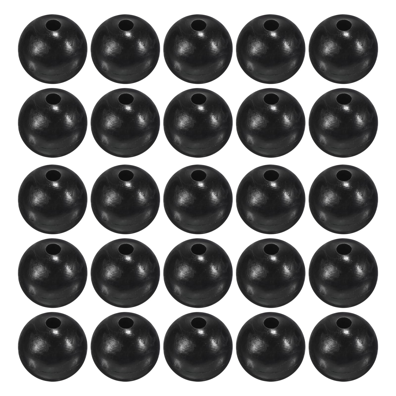M METERXITY 200 Pcs Glow Fishing Beads - Plastic Luminous Round Bait Egg Lure Rigs Apply to Outdoor Tackle Tool (7mm, Black)