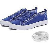 Canvas Shoes for Women Casual Low Top Sneakers Fashion Womens Tennis Shoes with Extra Laces