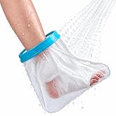 100% Waterproof Foot Cover for Shower Adult, Foot Cast Cover -Reusable | Watertight Ankle Foot Cast Protector After Surgery, Cast Cover for Foot Bandage Dressing Wound, Reusable