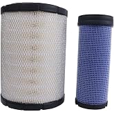 YIHETOP Air Filter Kit AT175344 AT175345 for John Deere Excavator 110 120 | Backhoe Loader 410E 410G Dozer 450J 550H 650H 1850